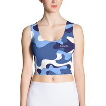 Load image into Gallery viewer, Signature White Ocean Camo Crop Top
