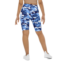 Load image into Gallery viewer, Signature White Ocean Camo Biker Shorts