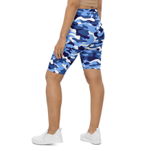Load image into Gallery viewer, Signature White Ocean Camo Biker Shorts