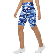 Load image into Gallery viewer, Signature White Ocean Camo Biker Shorts