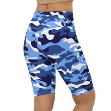Load image into Gallery viewer, Signature White Ocean Camo Biker Shorts