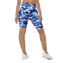Load image into Gallery viewer, Signature White Ocean Camo Biker Shorts
