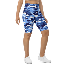 Load image into Gallery viewer, Signature White Ocean Camo Biker Shorts