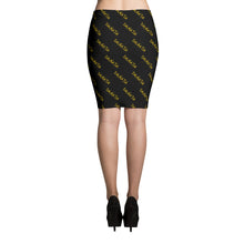 Load image into Gallery viewer, Signature Pattern Black And Yellow Pencil Skirt