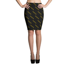 Load image into Gallery viewer, Signature Pattern Black And Yellow Pencil Skirt
