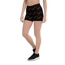 Load image into Gallery viewer, Signature Pattern Black/Red/Yellow Shorts
