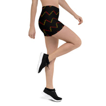 Load image into Gallery viewer, Signature Pattern Black/Red/Yellow Shorts