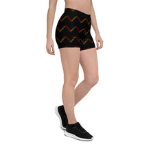 Load image into Gallery viewer, Signature Pattern Black/Red/Yellow Shorts
