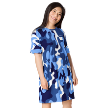 Load image into Gallery viewer, Signature White Ocean Camo T-shirt Dress

