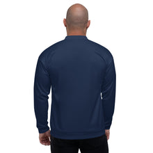Load image into Gallery viewer, Navy Blue Signature Bomber Jacket