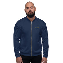 Load image into Gallery viewer, Navy Blue Signature Bomber Jacket