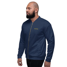 Load image into Gallery viewer, Navy Blue Signature Bomber Jacket