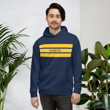 Load image into Gallery viewer, Signature Navy Hoodie With Gold Stripes