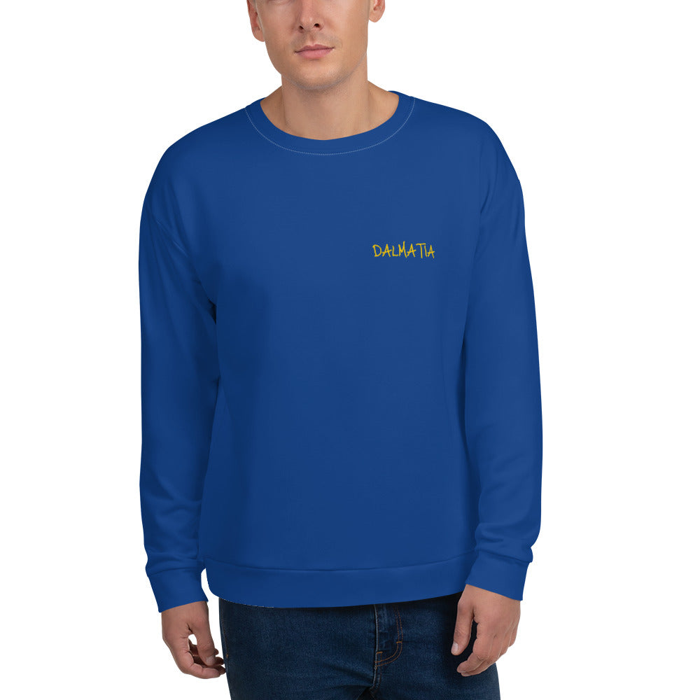 Small Signature Sweatshirt in Royal Blue/Gold