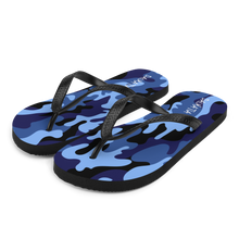 Load image into Gallery viewer, Signature Black Ocean Camo Flip Flops