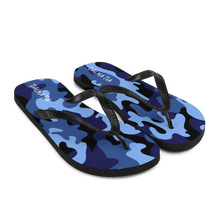 Load image into Gallery viewer, Signature Black Ocean Camo Flip Flops