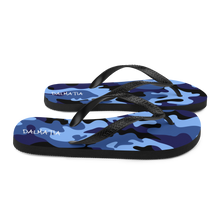 Load image into Gallery viewer, Signature Black Ocean Camo Flip Flops
