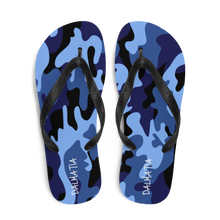 Load image into Gallery viewer, Signature Black Ocean Camo Flip Flops