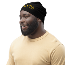 Load image into Gallery viewer, Big Signature Black/Gold Beanie
