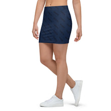 Load image into Gallery viewer, Signature Pattern Navy Blue And Black Mini Skirt
