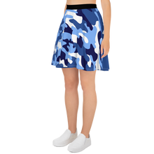 Load image into Gallery viewer, Signature White Ocean Camo Skater Skirt

