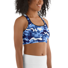 Load image into Gallery viewer, Signature White Ocean Camo Sports Bra
