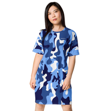 Load image into Gallery viewer, Signature White Ocean Camo T-shirt Dress
