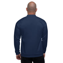 Load image into Gallery viewer, Navy Blue Signature Bomber Jacket
