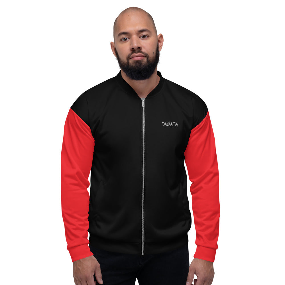 White Signature Jacket in Black/Red Colours