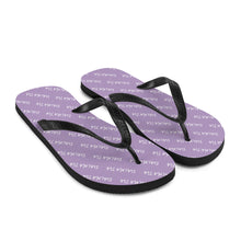Load image into Gallery viewer, Signature Pattern Flip Flops Lilac/White
